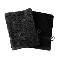 Sensei Maison Serviettes De Toilette 2 Gants En Coton Bio Corde 16x22 Cm -Gants de toilette Soldes 2 gants en coton bio carbone 16x22 cm 1