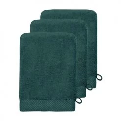 Sensei Maison Serviettes De Toilette 3 Gants De Toilette Zéro Twist 560gr/m² Petrol 16x22 Cm