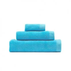 Gants de toilette Soldes 2 Naf Naf Ensemble De Bain CASUAL - Set De Bain Trois Pièces Turquoise