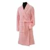 Linandelle Peignoirs Et Chaussons De Bain CONFORT - Peignoir Mixte Col Chale Coton Rose Pastel M