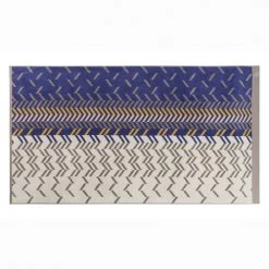 Drouault Décoration De Jardin Drap De Plage Coton 100x180 Cm Bleu Foncé Rayé