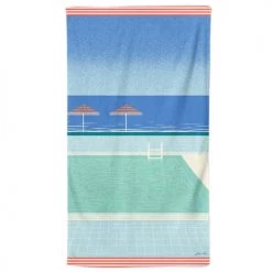 Maison Jean-Vier Décoration De Jardin Drap De Plage Coton Bleu 100x180 Cm