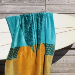 Maison Jean-Vier Décoration De Jardin Drap De Plage Coton Jaune 100x180 Cm -Gants de toilette Soldes drap de plage coton jaune 100x180 cm 6