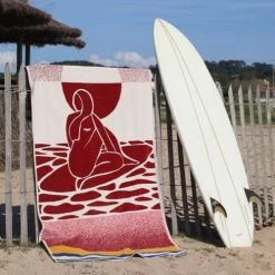 Maison Jean-Vier Décoration De Jardin Drap De Plage Coton Terracotta 100x180 Cm -Gants de toilette Soldes drap de plage coton terracotta 100x180 cm 2