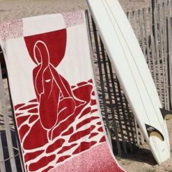 Maison Jean-Vier Décoration De Jardin Drap De Plage Coton Terracotta 100x180 Cm -Gants de toilette Soldes drap de plage coton terracotta 100x180 cm 3