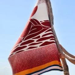 Maison Jean-Vier Décoration De Jardin Drap De Plage Coton Terracotta 100x180 Cm -Gants de toilette Soldes drap de plage coton terracotta 100x180 cm 4