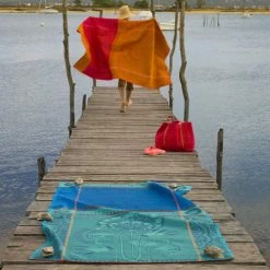 Le Jacquard Français Décoration De Jardin Drap De Plage En Coton Orchidee 100 X 200 -Gants de toilette Soldes drap de plage en coton orchidee 100 x 200 3