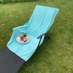 LASA Home Décoration De Jardin En Velours Turquoise 90X160 Cm -Gants de toilette Soldes en velours turquoise 90x160 cm 5