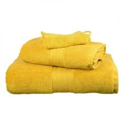 Gants de toilette Soldes 4 Sensei Maison Ensemble De Bain 3 Pièces Safran