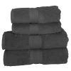 Sensei Maison Ensemble De Bain 4 Pièces Anthracite -Gants de toilette Soldes ensemble de bain 4 pieces anthracite