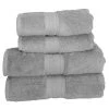 Sensei Maison Ensemble De Bain 4 Pièces Gris Perle -Gants de toilette Soldes ensemble de bain 4 pieces gris perle 2