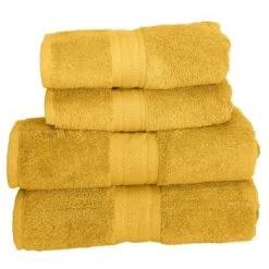 Sensei Maison Ensemble De Bain 4 Pièces Safran -Gants de toilette Soldes ensemble de bain 4 pieces safran 5