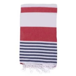 Fouta Futée Décoration De Jardin Fouta 100% Coton Avec Franges Fushia Et Orange 100x170cm -Gants de toilette Soldes fouta 100 coton avec franges marine et rouge 100x170cm 10