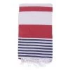 Fouta Futée Décoration De Jardin Fouta 100% Coton Avec Franges Marine Et Rouge 100x170cm 2 Fouta Futée Décoration De Jardin Fouta 100% Coton Avec Franges Marine Et Rouge 100x170cm -Gants de toilette Soldes fouta 100 coton avec franges marine et rouge 100x170cm 4