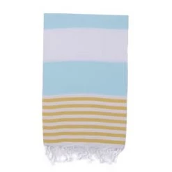 Fouta Futée Décoration De Jardin Fouta 100% Coton Avec Franges Marine Et Rouge 100x170cm -Gants de toilette Soldes fouta 100 coton avec franges menthe et jaune 100x170cm