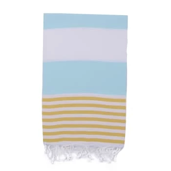 Fouta Futée Décoration De Jardin Fouta 100% Coton Avec Franges Vert Et Bleu 100x170cm 8 Fouta Futée Décoration De Jardin Fouta 100% Coton Avec Franges Vert Et Bleu 100x170cm – Image 6