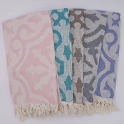 Fouta Futée Décoration De Jardin Fouta Baroque 100% Coton Avec Franges émeraude 100x170cm -Gants de toilette Soldes fouta baroque 100 coton avec franges emeraude 100x170cm 3