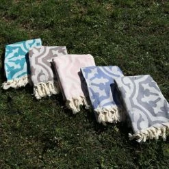 Fouta Futée Décoration De Jardin Fouta Baroque 100% Coton Avec Franges Grise 100x170cm -Gants de toilette Soldes fouta baroque 100 coton avec franges grise 100x170cm 2