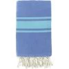 Febronie Décoration De Jardin Fouta Bicolore 100x200 Bleu Grec Et Vert Turquoise -Gants de toilette Soldes fouta bicolore 100x200 bleu grec et vert turquoise