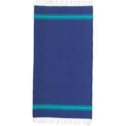 Febronie Décoration De Jardin Fouta Bicolore 100x200 Bleu Grec Et Vert Turquoise -Gants de toilette Soldes fouta bicolore 100x200 bleu grec et vert turquoise 4