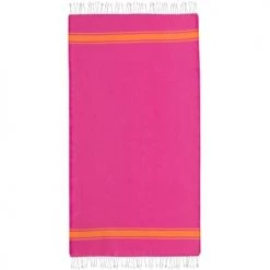 Febronie Décoration De Jardin Fouta Bicolore 100x200 Rose Fuschia Et Orange -Gants de toilette Soldes fouta bicolore 100x200 rose fuschia et orange 5
