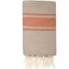 Febronie Décoration De Jardin Fouta Bicolore 100x200 Taupe Clair Et Terracotta -Gants de toilette Soldes fouta bicolore 100x200 taupe clair et terracotta