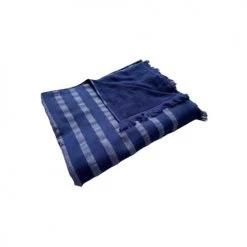 Le Comptoir De La Plage Accessoires Et Serviettes De Plage  Fouta Coton Doublée éponge Alanya Bleu Marine 150 X 180 -Gants de toilette Soldes fouta coton doublee eponge alanya bleu marine 150 x 180 2