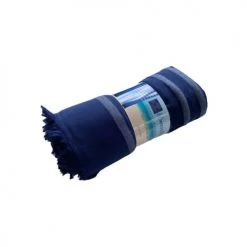 Le Comptoir De La Plage Accessoires Et Serviettes De Plage  Fouta Coton Doublée éponge Alanya Bleu Marine 150 X 180 -Gants de toilette Soldes fouta coton doublee eponge alanya bleu marine 150 x 180 3