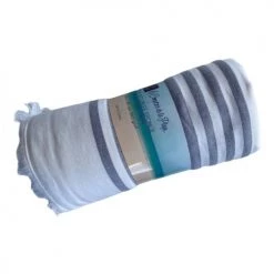 Le Comptoir De La Plage Accessoires Et Serviettes De Plage  Fouta Coton Doublée éponge Karabuk Bleu Marine 150 X 180 -Gants de toilette Soldes fouta coton doublee eponge karabuk bleu marine 150 x 180 4