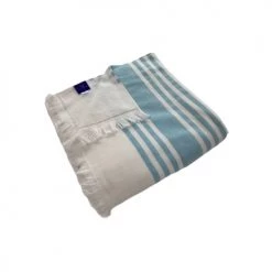 Le Comptoir De La Plage Accessoires Et Serviettes De Plage  Fouta Coton Doublée éponge Karabuk Bleu Turquoise 150 X 180 -Gants de toilette Soldes fouta coton doublee eponge karabuk bleu turquoise 150 x 180 4