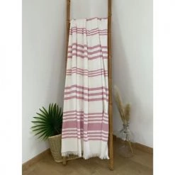 Le Comptoir De La Plage Accessoires Et Serviettes De Plage  Fouta Coton Doublée éponge Karabuk Rose Fuchsia 150 X 180 -Gants de toilette Soldes fouta coton doublee eponge karabuk rose fuchsia 150 x 180 1