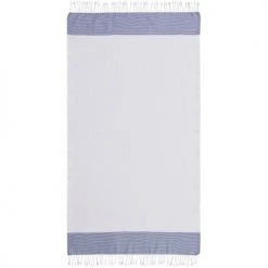 Febronie Décoration De Jardin Fouta Coton Nid D'abeille 100x200 Blanc Et Bleu Grec -Gants de toilette Soldes fouta coton nid d abeille 100x200 blanc et bleu grec 2