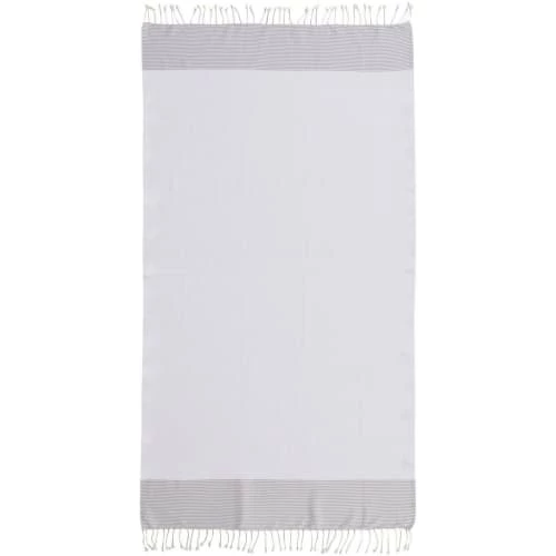 Febronie Décoration De Jardin Fouta Coton Nid D'abeille 100x200 Blanc Et Gris Perle 5 Febronie Décoration De Jardin Fouta Coton Nid D'abeille 100x200 Blanc Et Gris Perle – Image 3