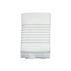 Le Comptoir De La Plage Accessoires Et Serviettes De Plage  Fouta Doublée éponge Rose Asaga 90x160 -Gants de toilette Soldes fouta doublee eponge grise asaga 90x160 2