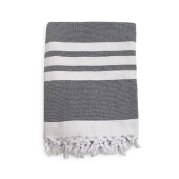Le Comptoir De La Plage Accessoires Et Serviettes De Plage Fouta Doublée éponge Kandara Gris 140x180 340g/m² 6 Le Comptoir De La Plage Accessoires Et Serviettes De Plage Fouta Doublée éponge Kandara Gris 140x180 340g/m² – Image 4