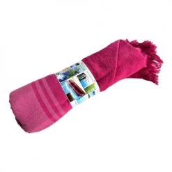 Le Comptoir De La Plage Accessoires Et Serviettes De Plage  Fouta Doublée éponge Maringa Fucshia 90 X 160 -Gants de toilette Soldes fouta doublee eponge maringa fucshia 90 x 160 2