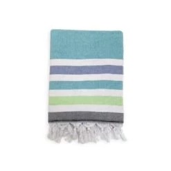 Le Comptoir De La Plage Accessoires Et Serviettes De Plage  Fouta Doublée éponge Zuma Lake 90x160 340g/m² -Gants de toilette Soldes fouta doublee eponge zuma turquoise 90x160 340g m2
