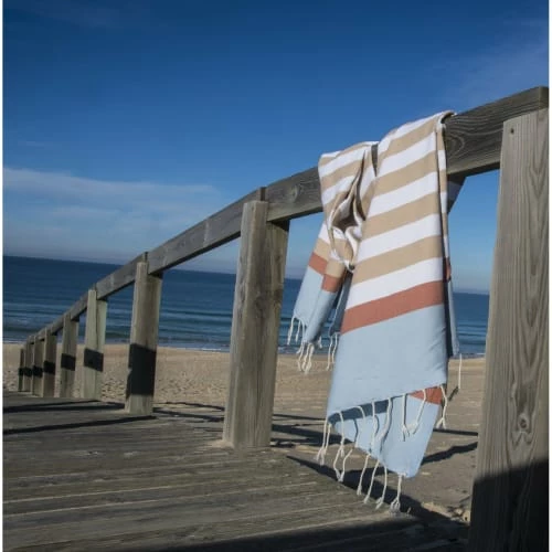 Febronie Décoration De Jardin Fouta En Coton 100x200 Beige 6 Febronie Décoration De Jardin Fouta En Coton 100x200 Beige – Image 4