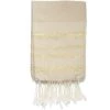 Febronie Décoration De Jardin Fouta En Coton 100x200 Beige Et Or
