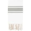 Febronie Décoration De Jardin Fouta En Coton 100x200 Blanc Et Gris Perle 2 Febronie Décoration De Jardin Fouta En Coton 100x200 Blanc Et Gris Perle -Gants de toilette Soldes fouta en coton 100x200 blanc et gris perle
