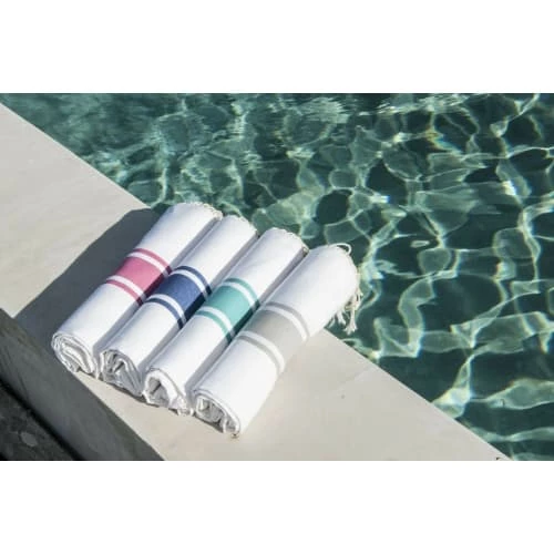 Febronie Décoration De Jardin Fouta En Coton 100x200 Blanc Et Rose Fuschia 7 Febronie Décoration De Jardin Fouta En Coton 100x200 Blanc Et Rose Fuschia – Image 5