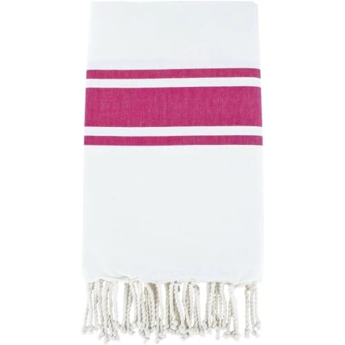 Febronie Décoration De Jardin Fouta En Coton 100x200 Blanc Et Rose Fuschia 3 Febronie Décoration De Jardin Fouta En Coton 100x200 Blanc Et Rose Fuschia