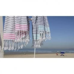 Febronie Décoration De Jardin Fouta En Coton 100x200 Bleu Grec Et Vert Turquoise -Gants de toilette Soldes fouta en coton 100x200 bleu grec et vert turquoise 4