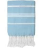 Febronie Décoration De Jardin Fouta En Coton 100x200 Bleu Pâle -Gants de toilette Soldes fouta en coton 100x200 bleu pale