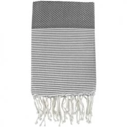 Febronie Décoration De Jardin Fouta En Coton 100x200 Gris Moyen