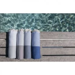 Febronie Décoration De Jardin Fouta En Coton 100x200 Gris Perle -Gants de toilette Soldes fouta en coton 100x200 gris perle 11