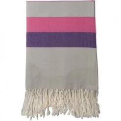 Febronie Décoration De Jardin Fouta En Coton 100x200 Gris Perle