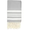 Febronie Décoration De Jardin Fouta En Coton 100x200 Gris Perle Et Argent -Gants de toilette Soldes fouta en coton 100x200 gris perle et argent