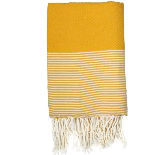 Febronie Décoration De Jardin Fouta En Coton 100x200 Jaune Safran 3 Febronie Décoration De Jardin Fouta En Coton 100x200 Jaune Safran