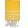 Febronie Décoration De Jardin Fouta En Coton 100x200 Jaune Safran Et Or -Gants de toilette Soldes fouta en coton 100x200 jaune safran et or